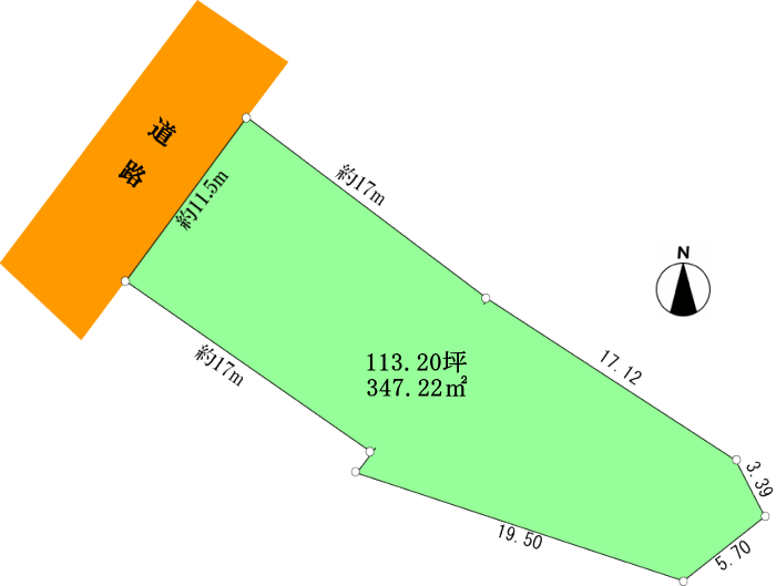 海・山望む　千葉県富津市富士見ヶ丘別荘地12　区画図