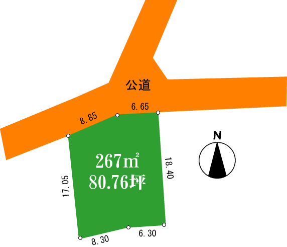 天羽マリーンヒル別荘地A-1　区画図
